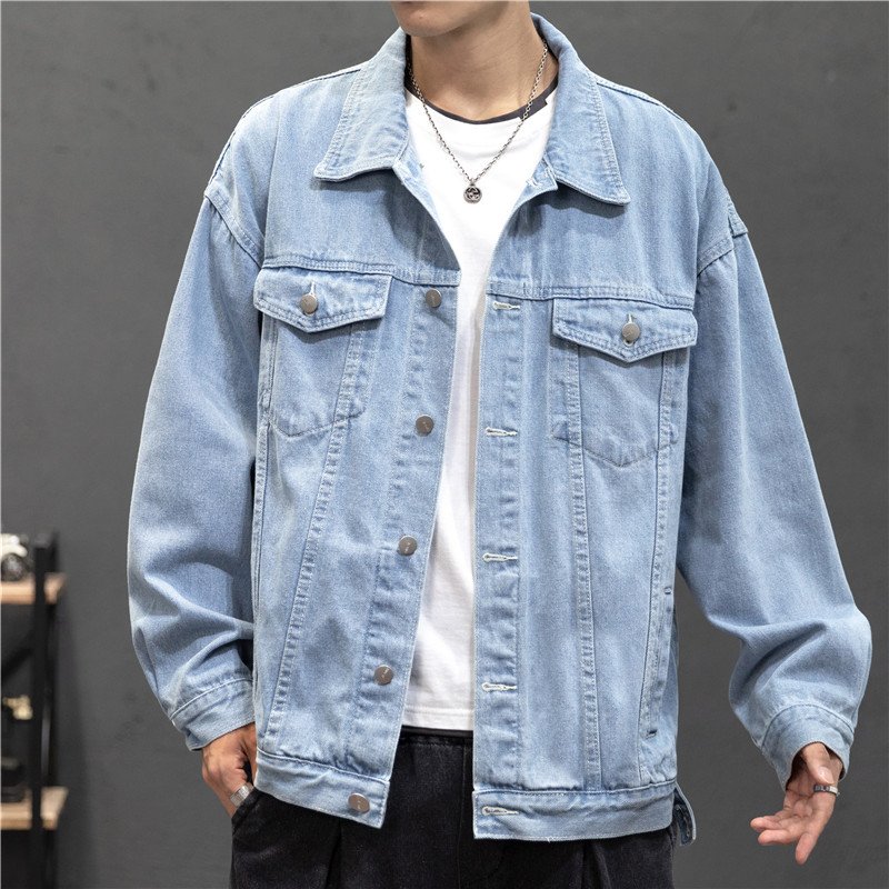 Mens Fashion Denim Jacket - Jaket Denim Baru Mantel Jeans Antik