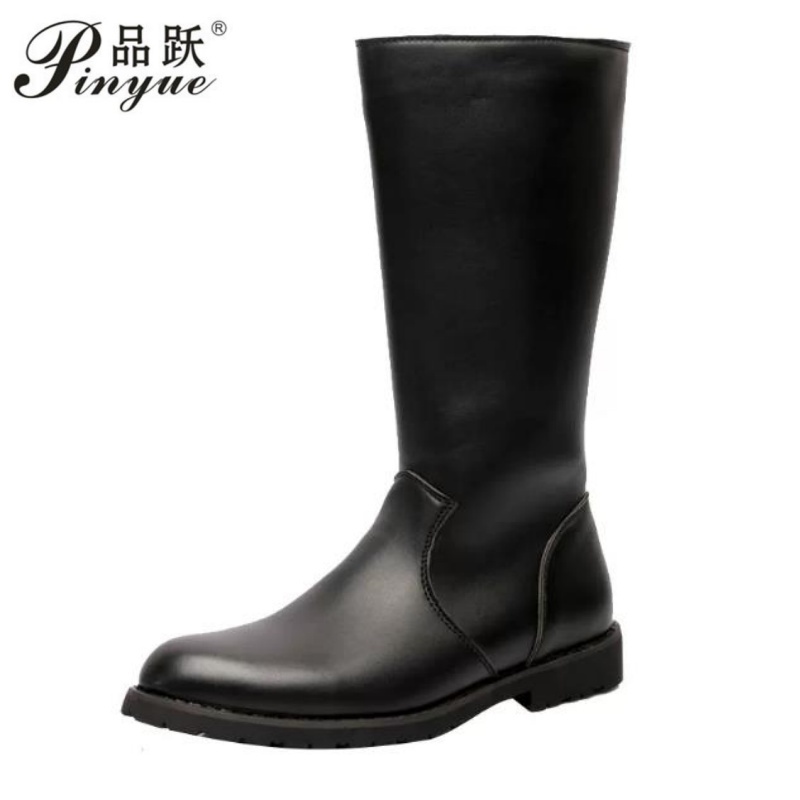 Mens Fashion Combat Boots - Sepatu Bot Motor Kulit Asli Pria