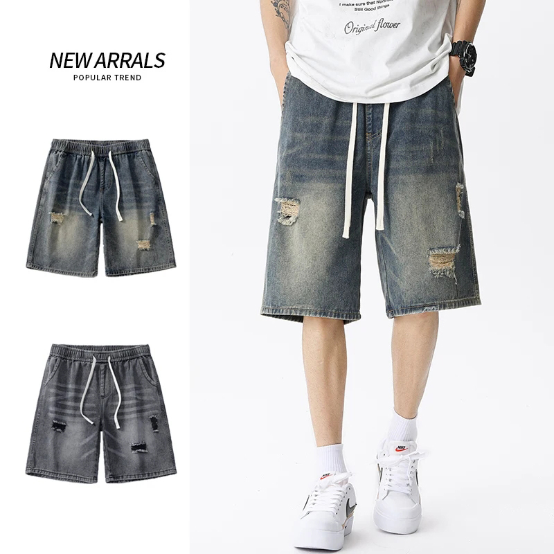 Men'S Fashion Linen Pants - Celana pendek Denim tipis musim panas