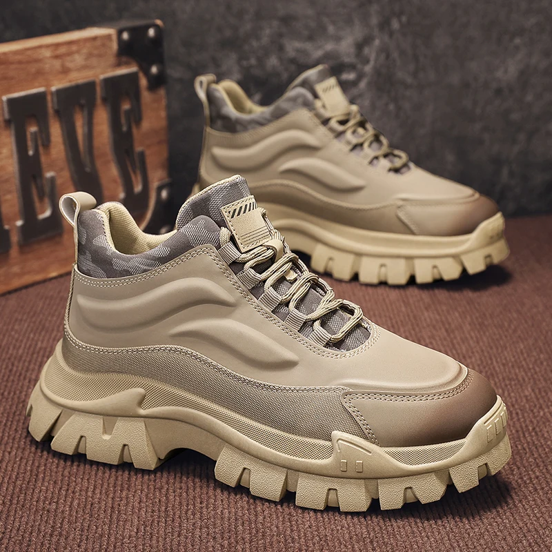 Mens Fashion Combat Boots - Sepatu Bot Pria Model Combat Taktis