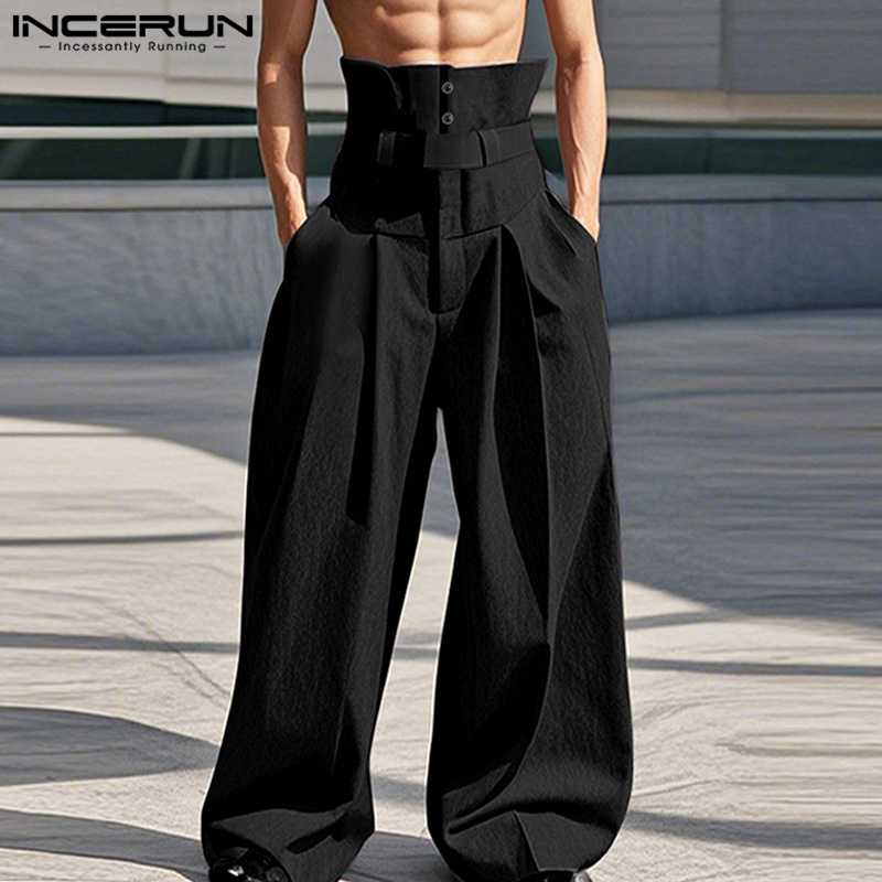 Chino Pants Men - INCERUN celana panjang kaki lebar pria,