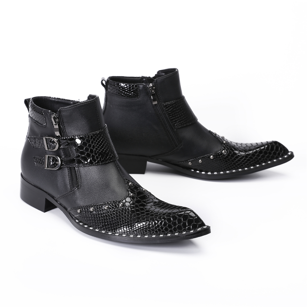 Mens Fashion Dress - Sepatu bot pergelangan kaki sepeda motor