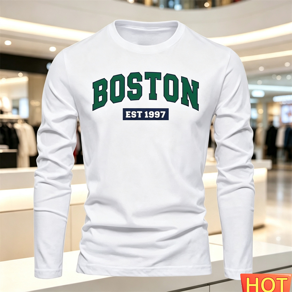 Mens Fashion Top - Kaos Lengan Panjang Pria Musim Gugur