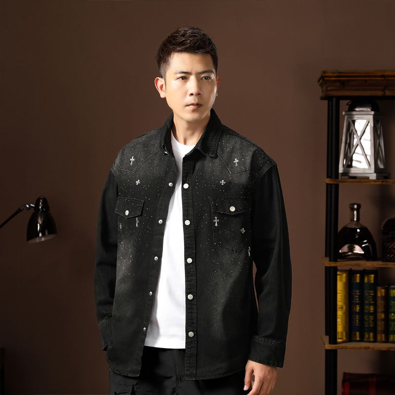 Denim Jacket Vintage - Jaket Denim Antik Musim Semi Musim