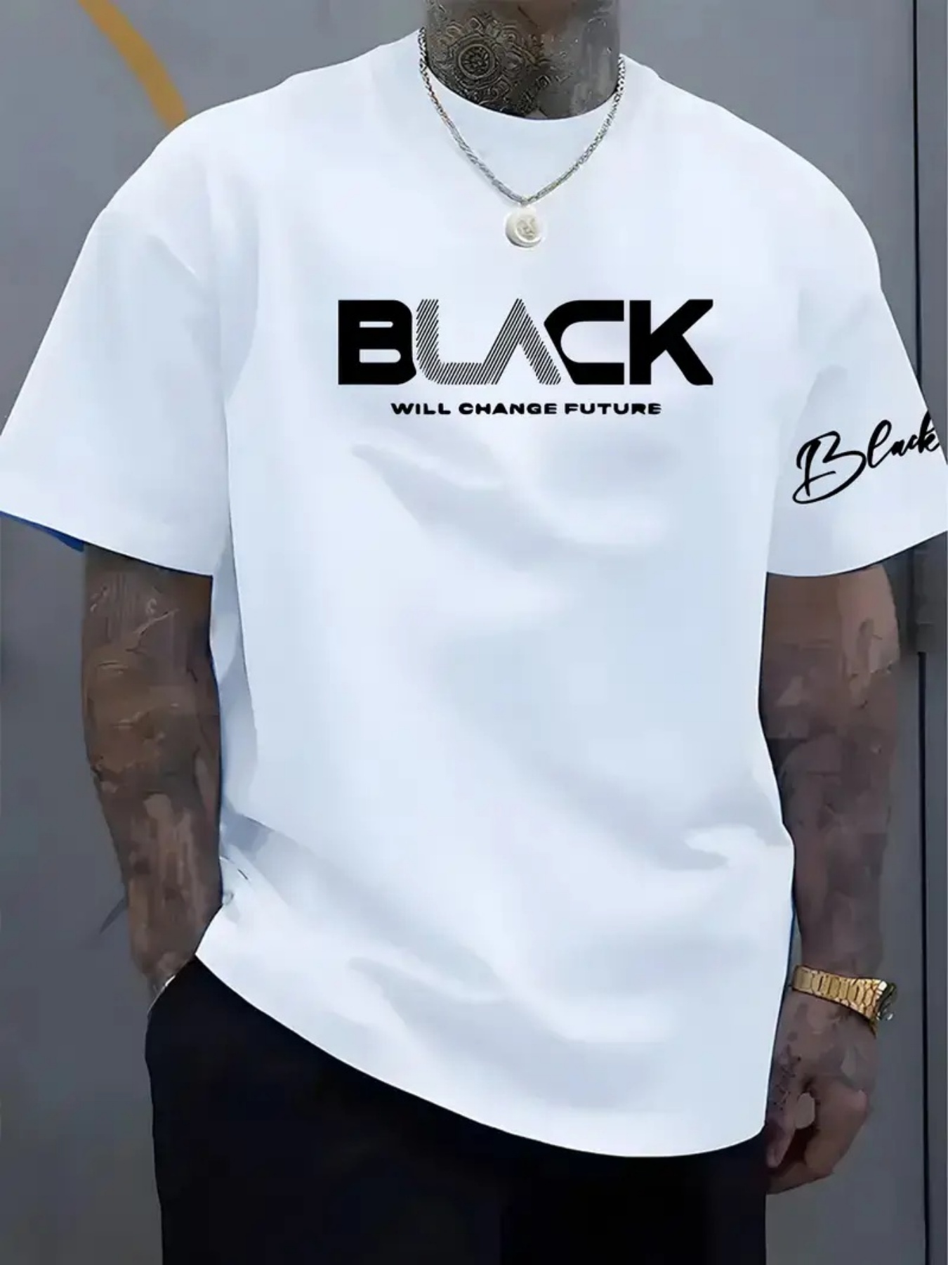 Men'S Fashion Nyc - Atasan Kaus Lengan Pendek Leher Bulat