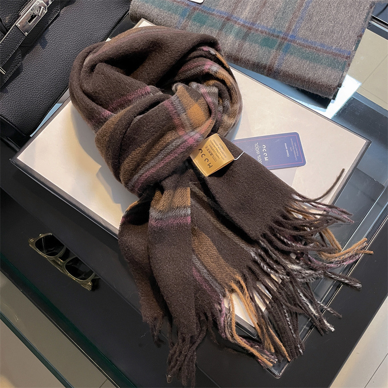 Men Scarf Wool - Syal Pria Wol Murni 100% Berkualitas