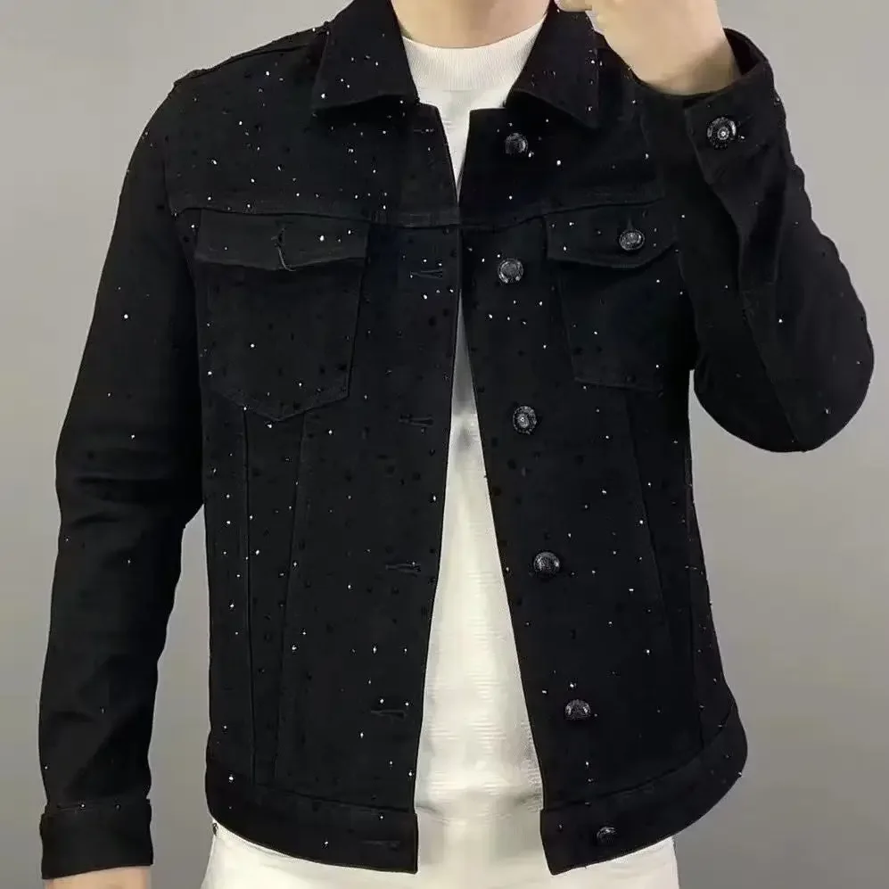 Mens Fashion Denim Jacket - Jaket Jeans pendek untuk pria, jaket