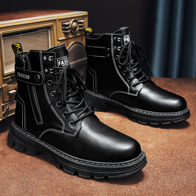 Mens Fashion Combat Boots - Sepatu Pria Fashion, Sepatu Bot Keamanan,