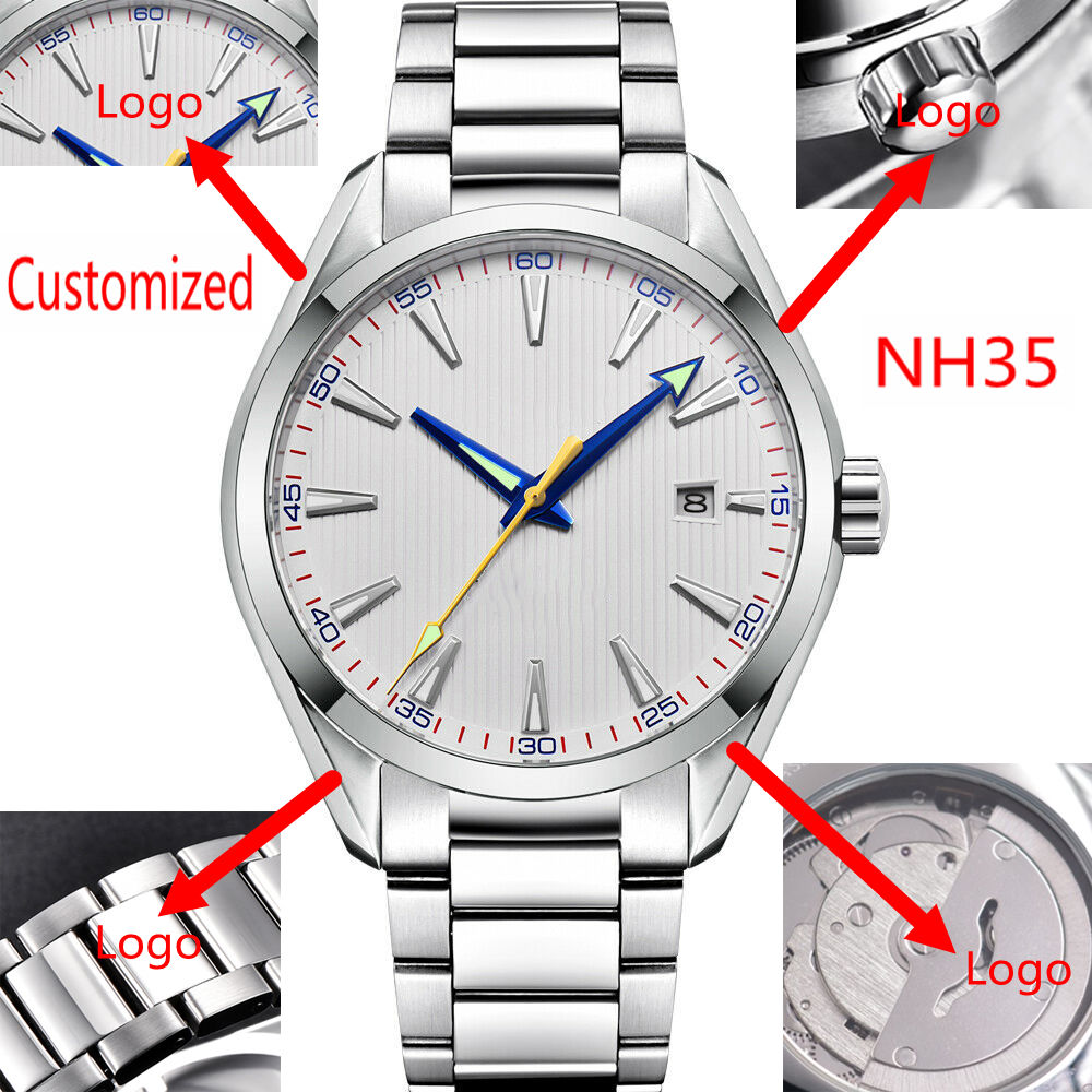 Men'S Fashion Logo - Logo Kustom 41mm Jam Tangan Otomatis