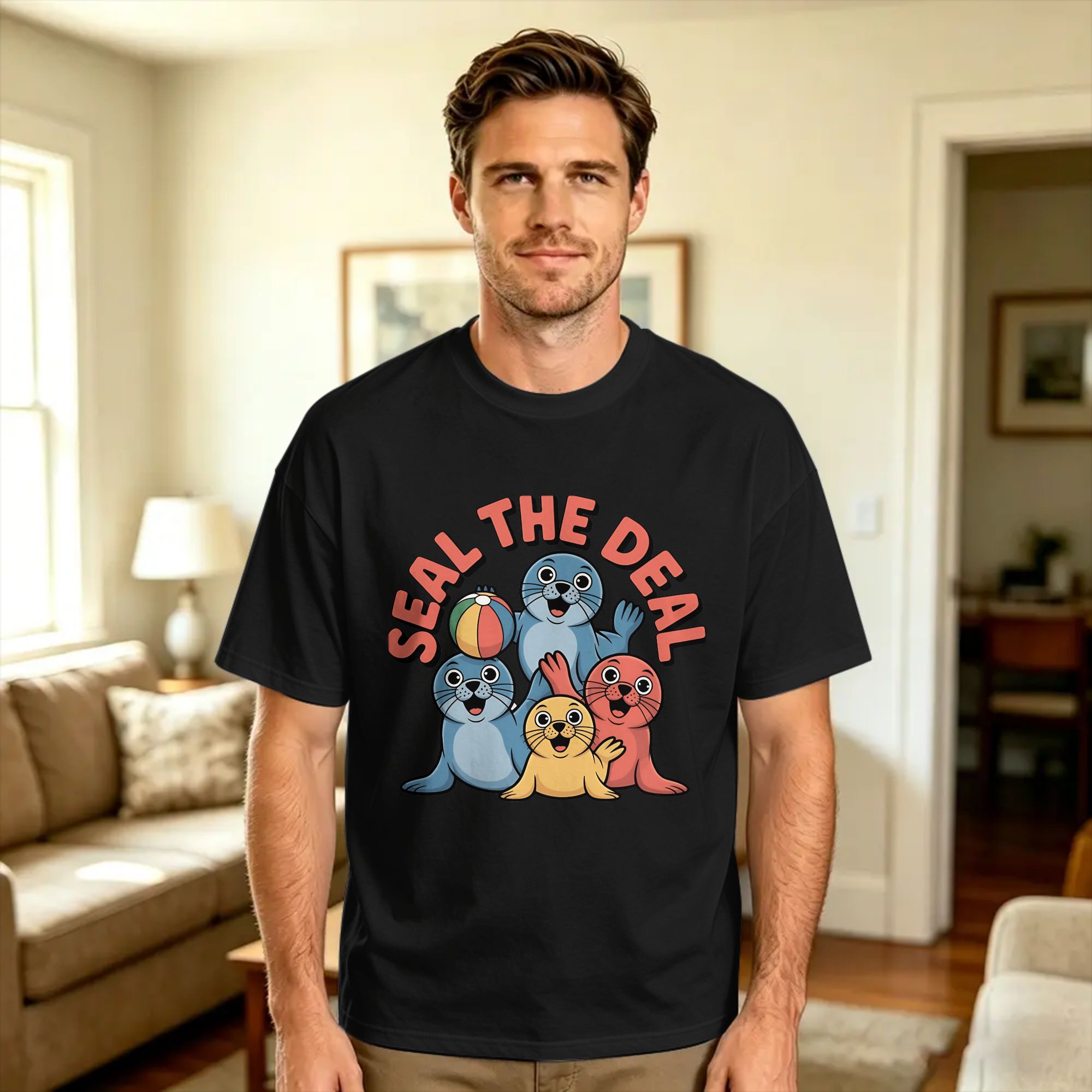 Men'S Fashion Deals - Kaos Vintage Beach Seal the Deal