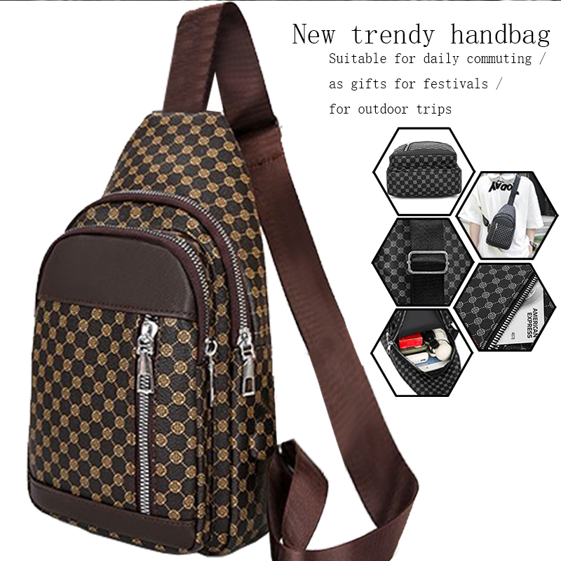 Men'S Fashion Bag - Tas Dada Fungsional Gaya Netral untuk