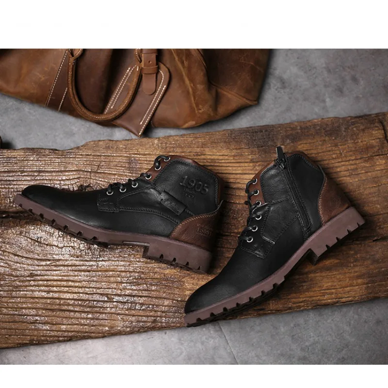 Sepatu bot kulit untuk pria, s - Mens Fashion Combat Boots ulasan dan harga