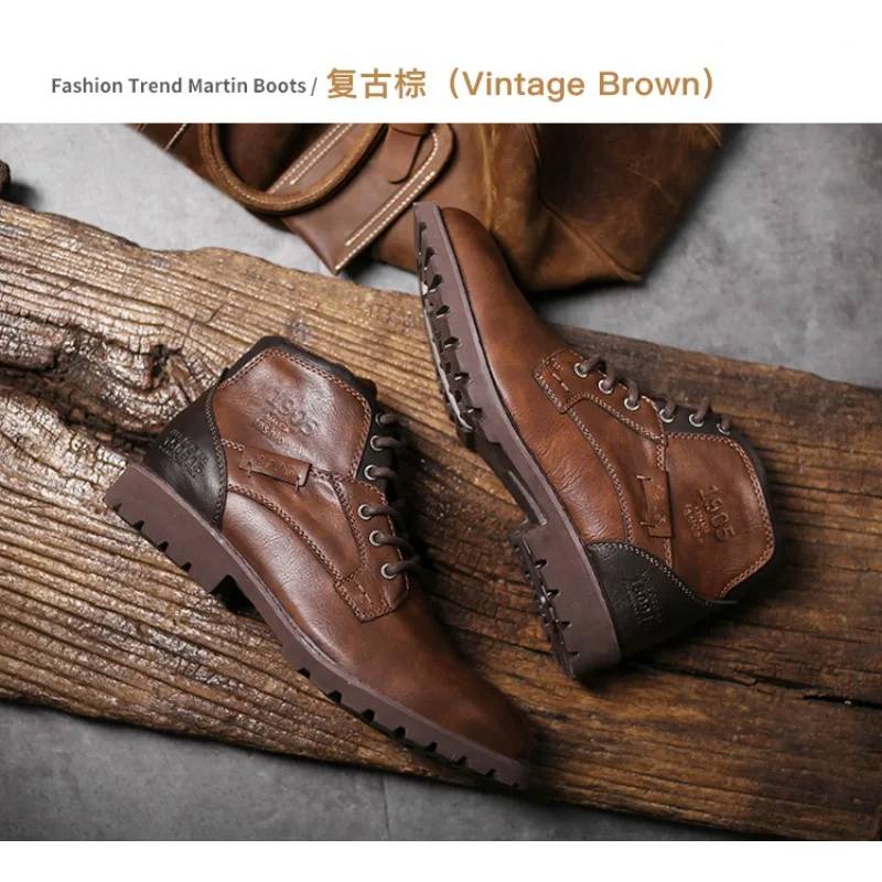 Sepatu bot kulit untuk pria, s - Mens Fashion Combat Boots ulasan dan harga