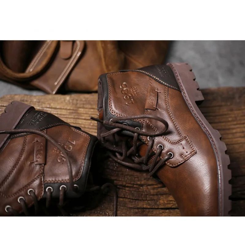 Sepatu bot kulit untuk pria, s - Mens Fashion Combat Boots ulasan dan harga