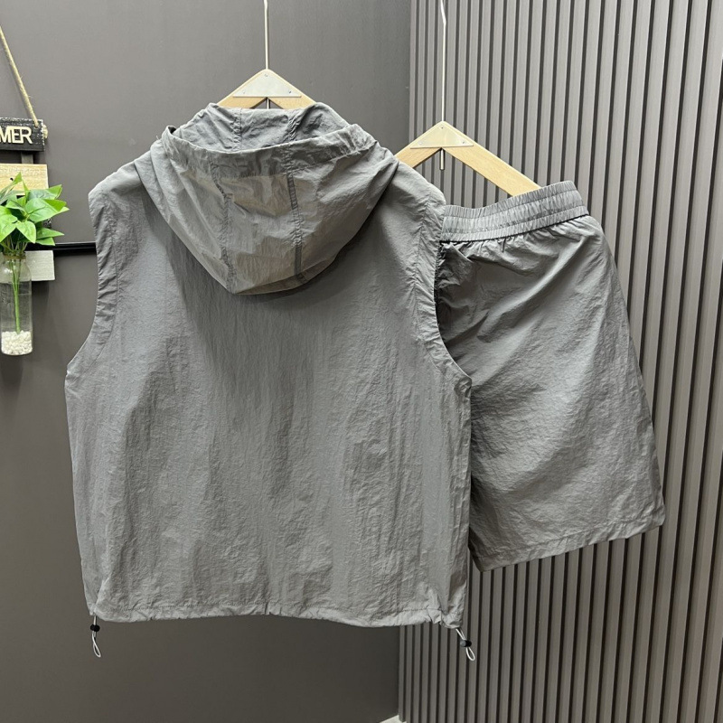 2 buah set celana pendek rompi - Mens Fashion Vest ulasan dan harga