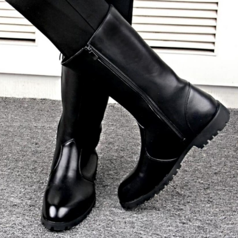 Sepatu Bot Motor Kulit Asli Pr - Mens Fashion Combat Boots ulasan dan harga