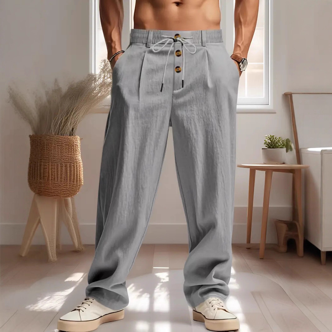 Celana Kasual Pria Baru dari K - Men'S Fashion Linen Pants ulasan dan harga