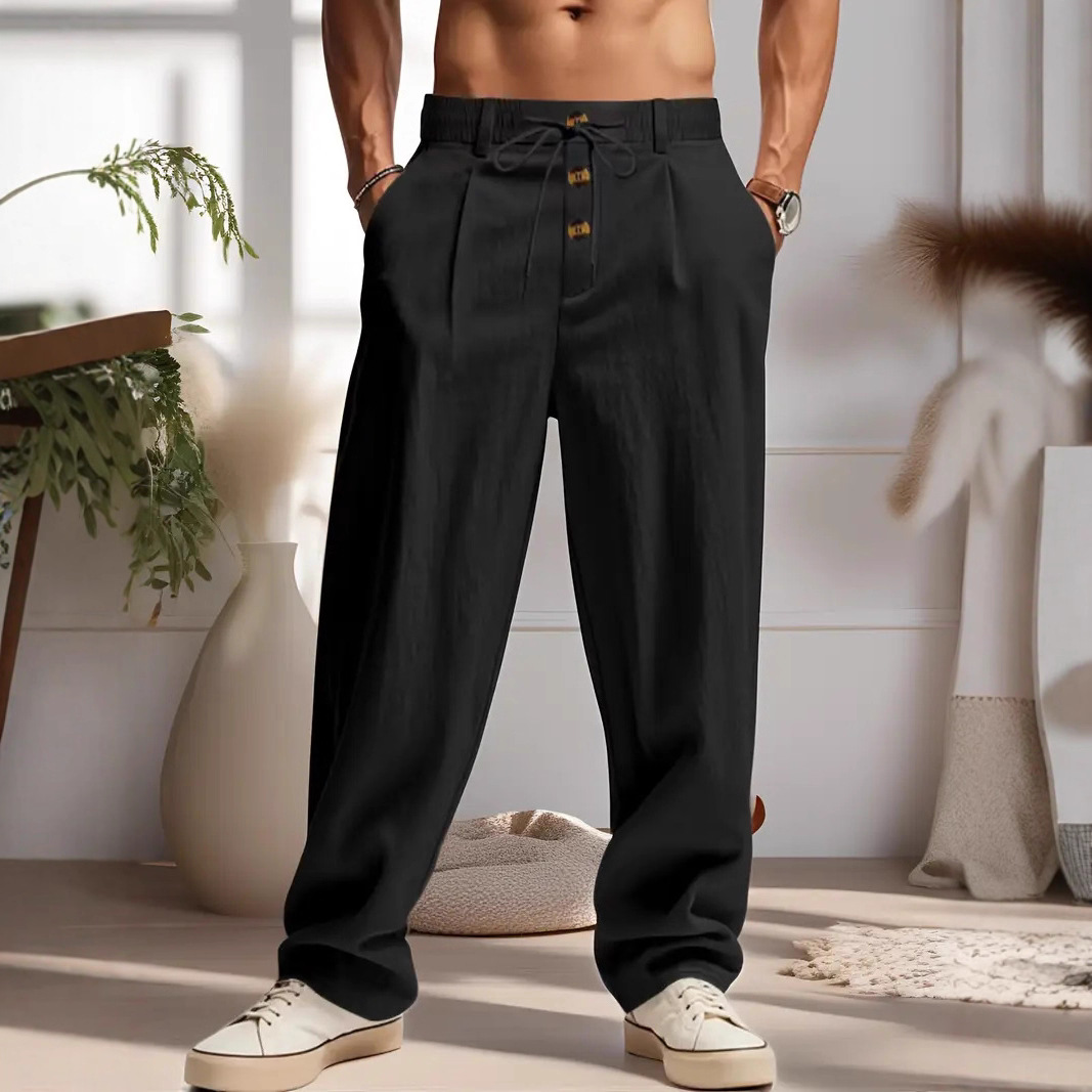 Celana Kasual Pria Baru dari K - Men'S Fashion Linen Pants ulasan dan harga