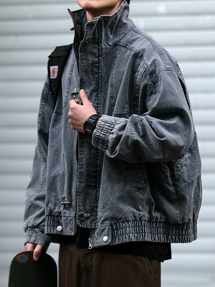 Jaket Denim Pria American Vint - Denim Jacket Vintage ulasan dan harga