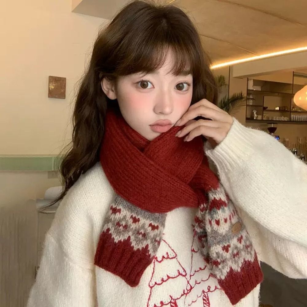 Syal Rajutan Jacquard Wol Klas - Men Scarf Wool ulasan dan harga