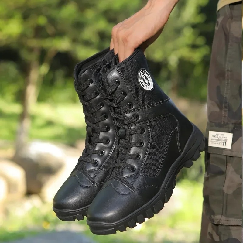 Sepatu Bot Pria Berkualitas Ti - Mens Fashion Combat Boots ulasan dan harga