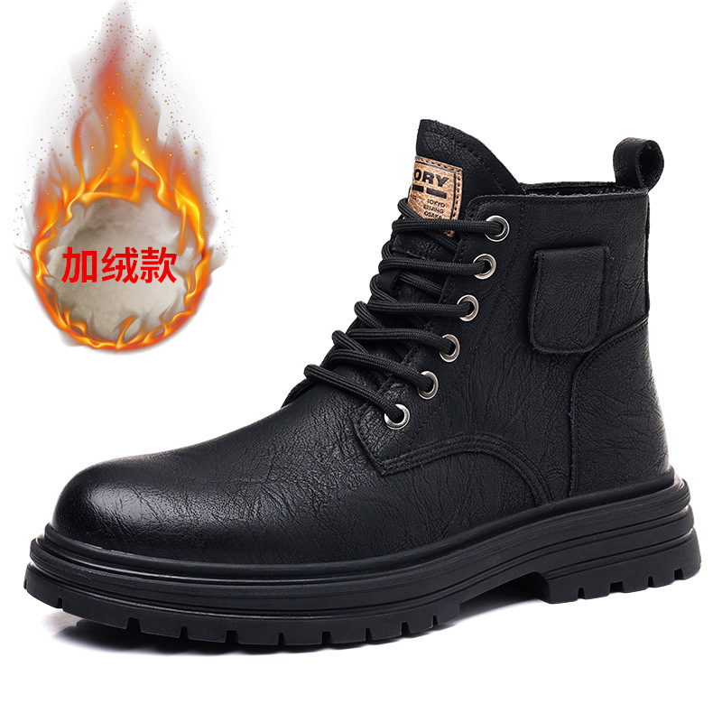 Sepatu Bot Kulit Vintage Cokel - Mens Fashion Combat Boots ulasan dan harga