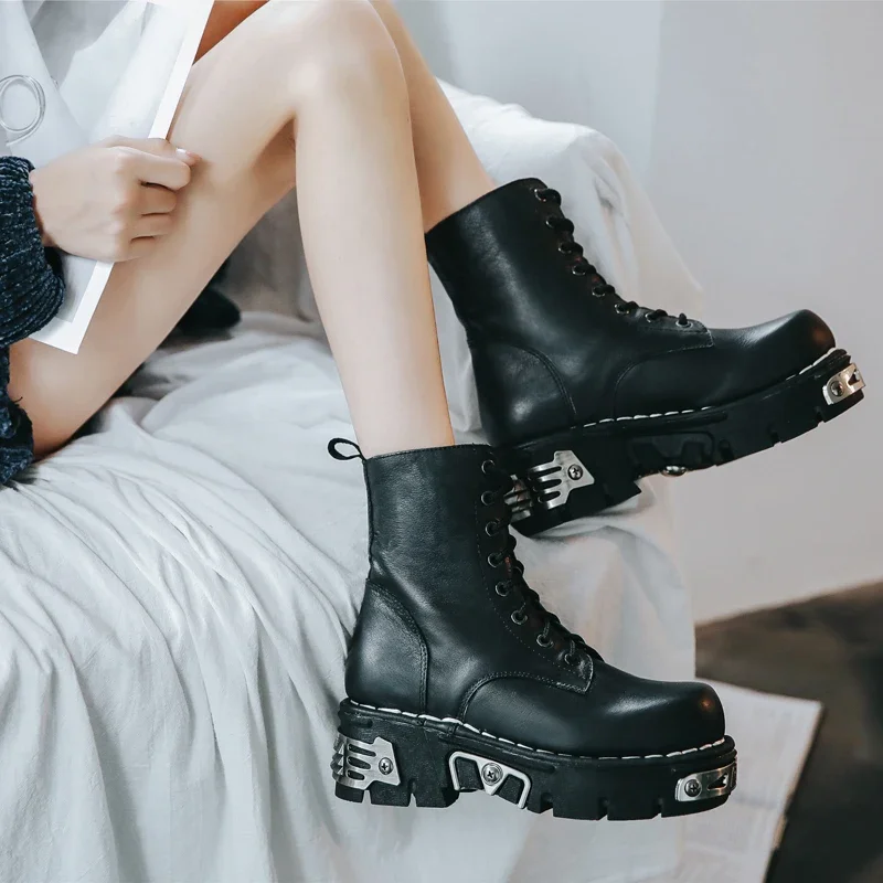 Sepatu Bot Motor Kulit Asli Pr - Mens Fashion Combat Boots ulasan dan harga