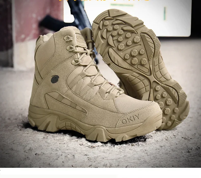 Sepatu Hiking Kulit Outdoor Pr - Mens Fashion Combat Boots ulasan dan harga