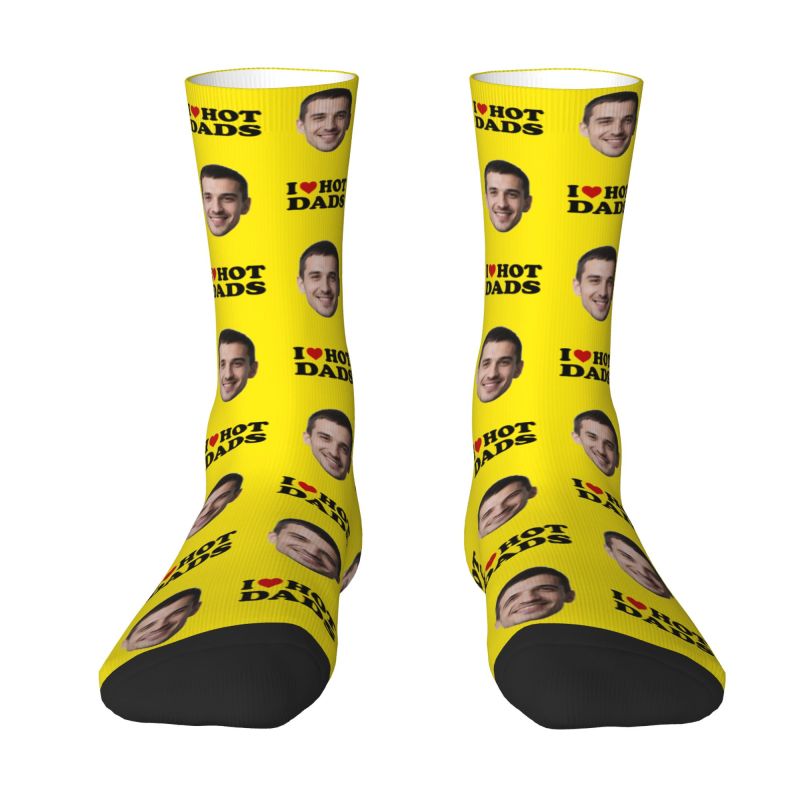 Kaos Kaki Custom I Love Hot Da - Mens Fashion Dress ulasan dan harga