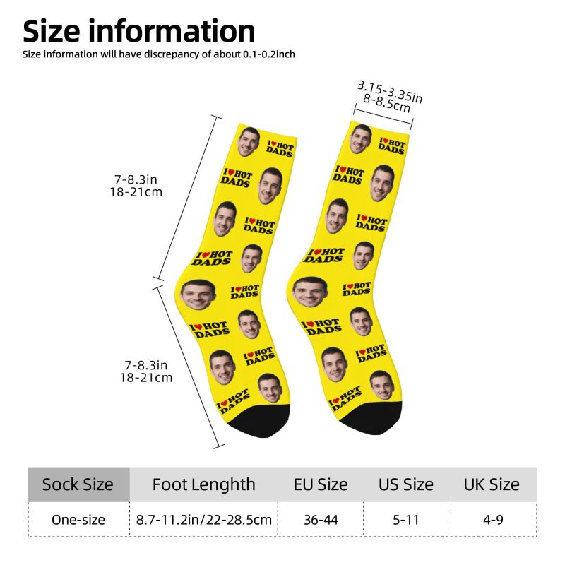 Kaos Kaki Custom I Love Hot Da - Mens Fashion Dress ulasan dan harga
