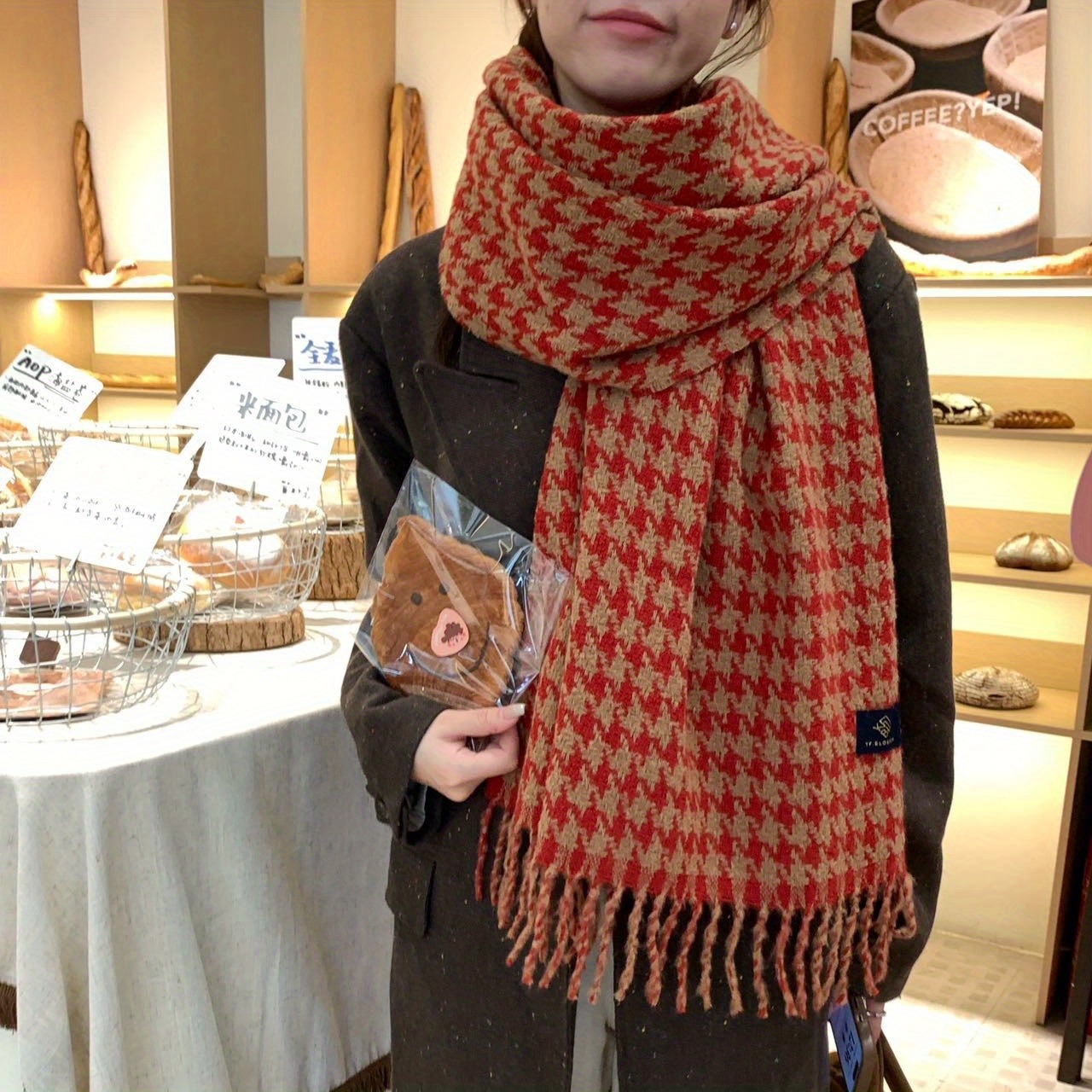 FANGSIGE Syal Wol Hangat Musim - Men Scarf Wool ulasan dan harga