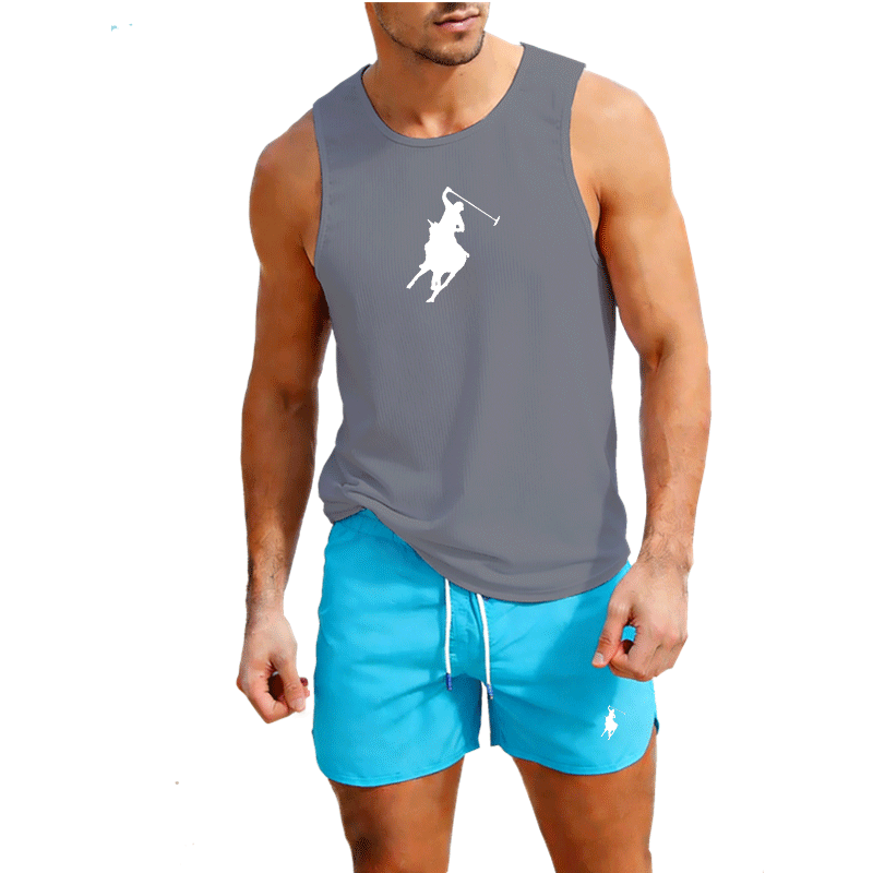 Set Rompi dan Celana Pendek Mu - Mens Fashion Vest ulasan dan harga