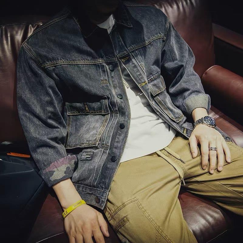 Jaket Denim pria, kualitas tin - Mens Fashion Denim Jacket ulasan dan harga