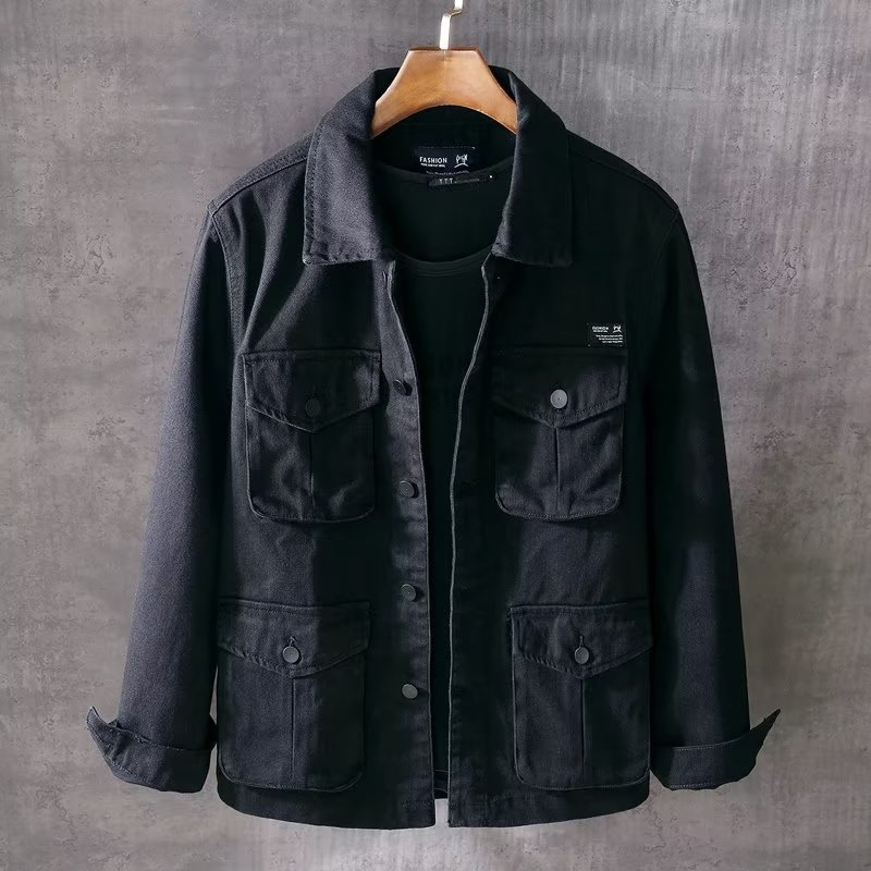 Jaket Longgar Kasual Fashion P - Mens Fashion Denim Jacket ulasan dan harga