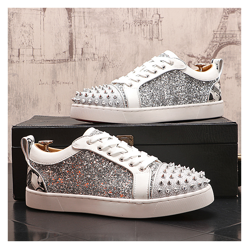 Sepatu Paku Keling Perak Fashi - Mens Fashion Dress ulasan dan harga