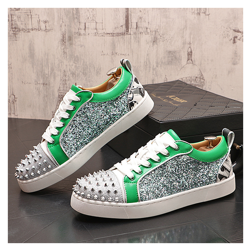 Sepatu Paku Keling Perak Fashi - Mens Fashion Dress ulasan dan harga