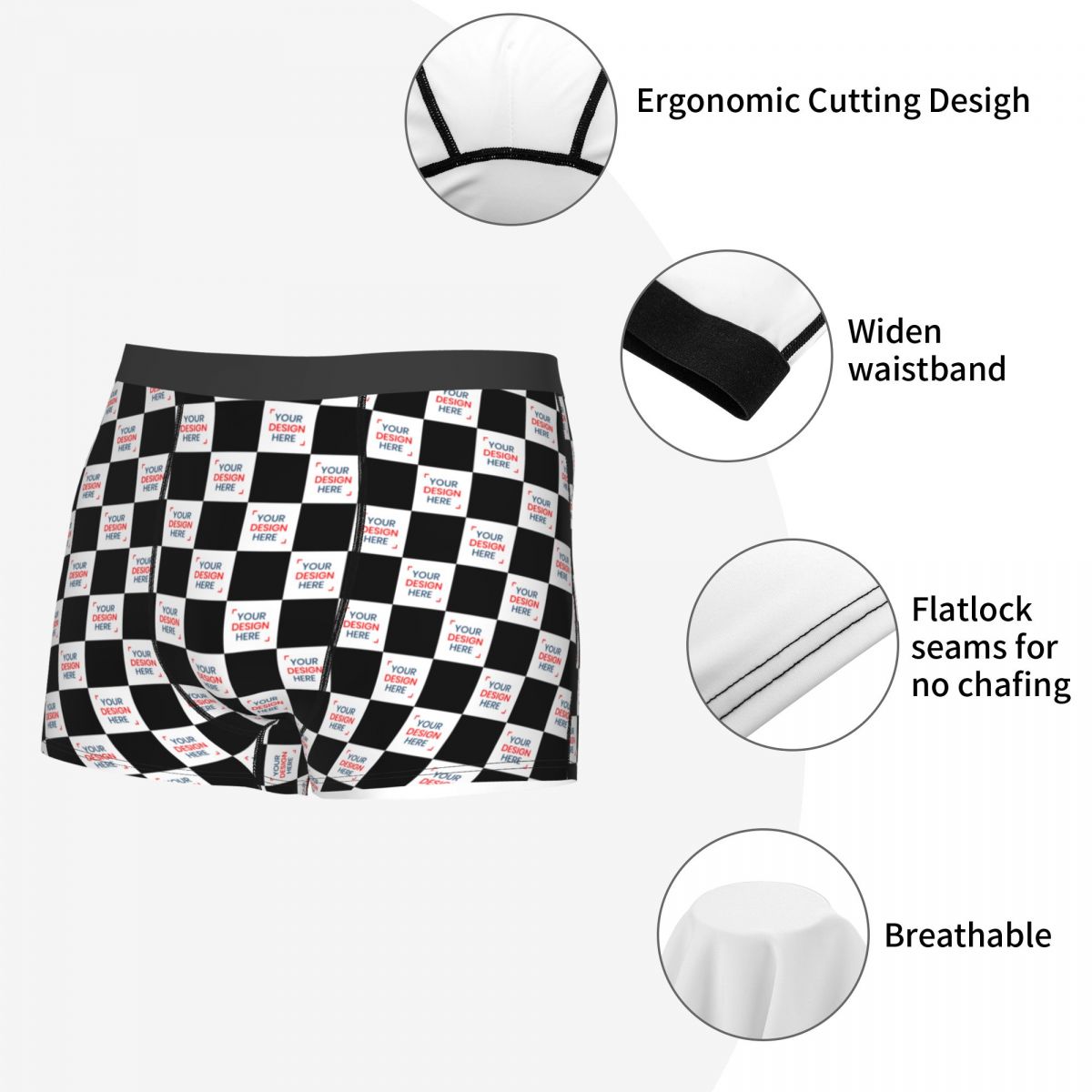Celana Boxer Pria Custom Logo, - Men'S Fashion Logo ulasan dan harga