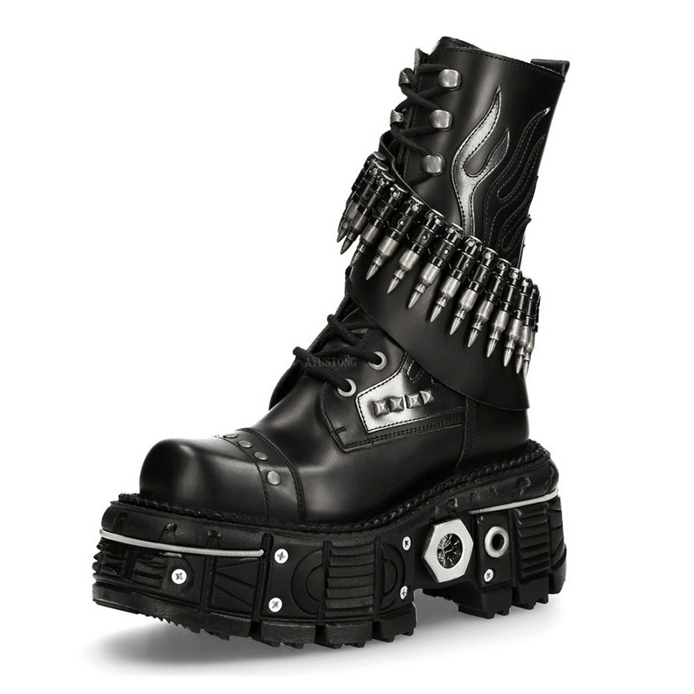 Sepatu Bot Motor Kulit Asli Mo - Mens Fashion Combat Boots ulasan dan harga