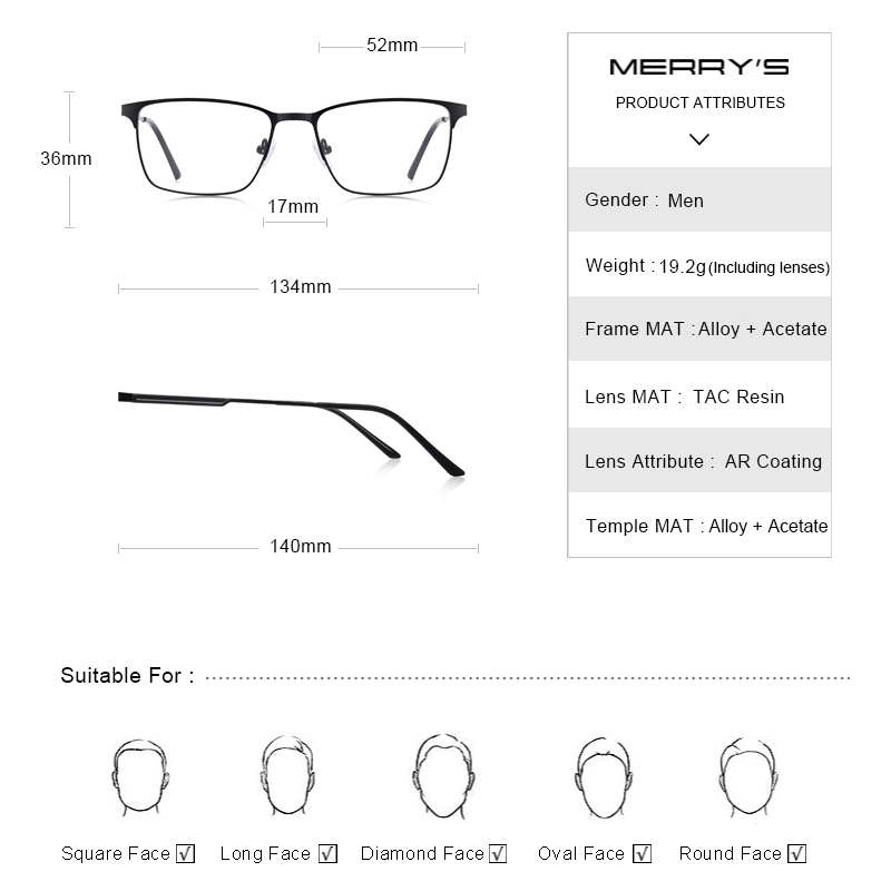 Merrys Desain Pria Fashion Res - Mens Fashion Reading Glasses ulasan dan harga