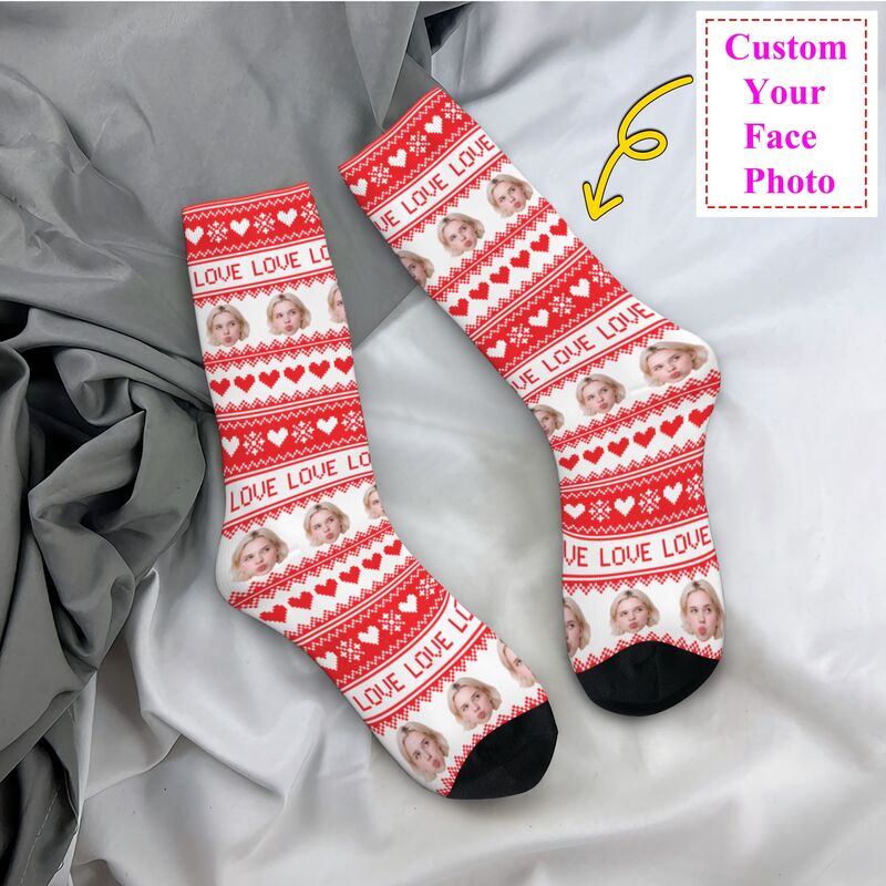 Kaos Kaki Natal Custom Foto Wa - Mens Fashion Dress ulasan dan harga