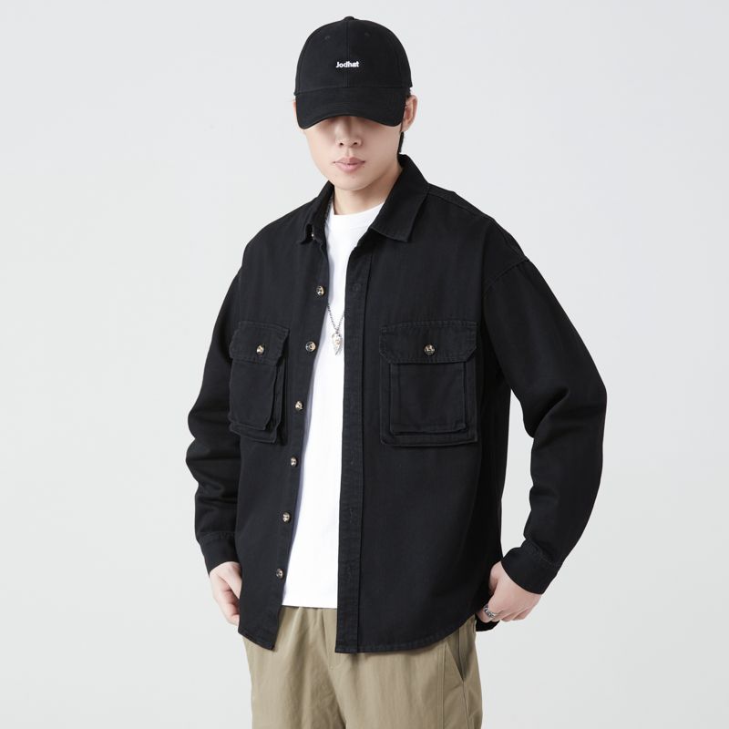Kemeja Perkakas Katun Murni Bl - Denim Jacket Vintage ulasan dan harga