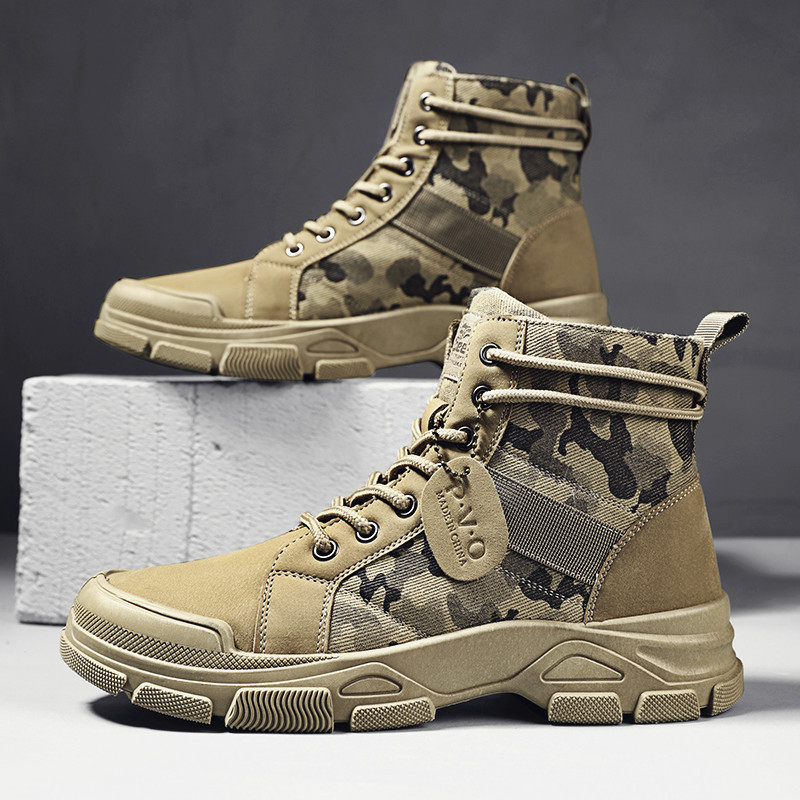 Sepatu Bot Tempur Pria Model M - Mens Fashion Combat Boots ulasan dan harga