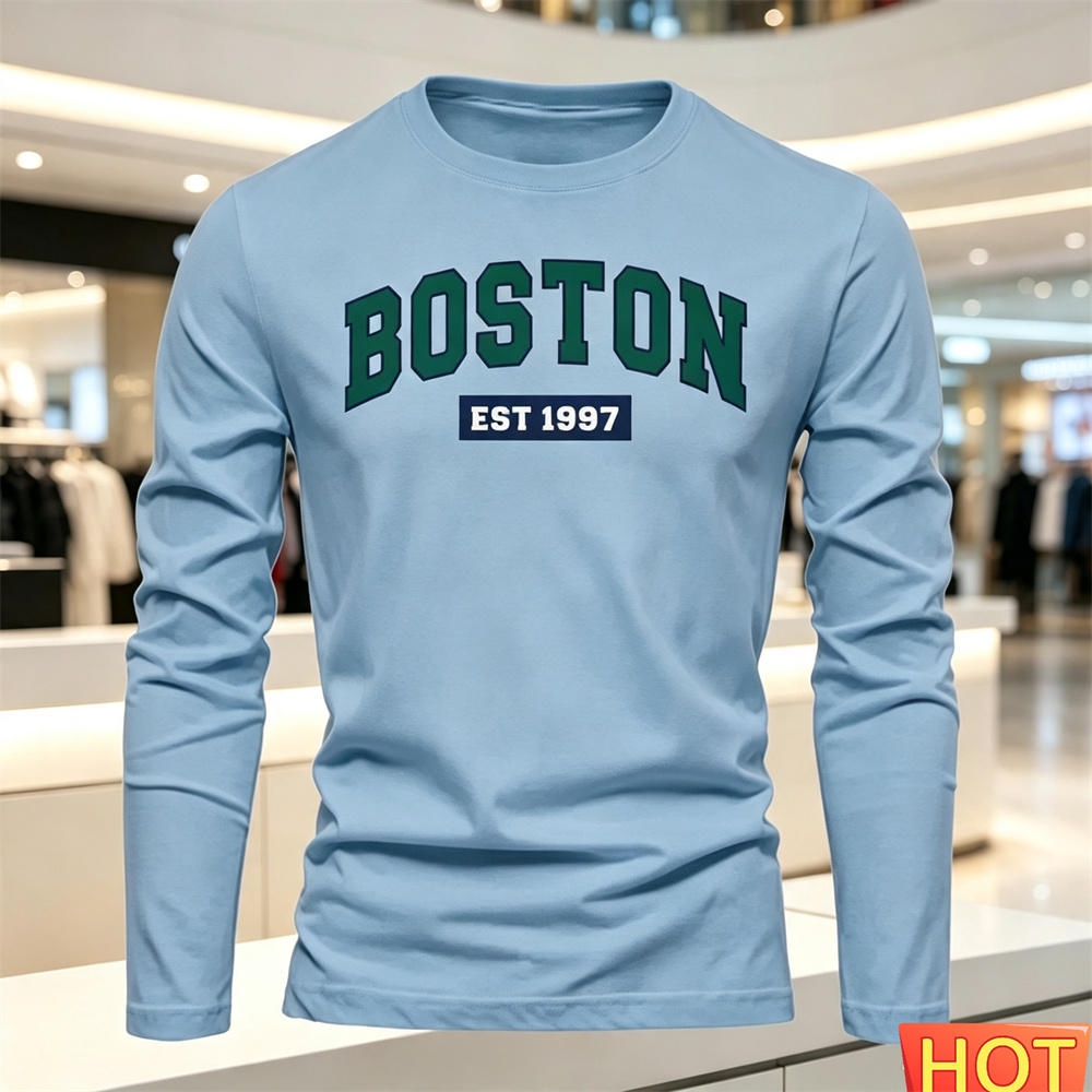 Kaos Lengan Panjang Pria Musim - Mens Fashion Top ulasan dan harga