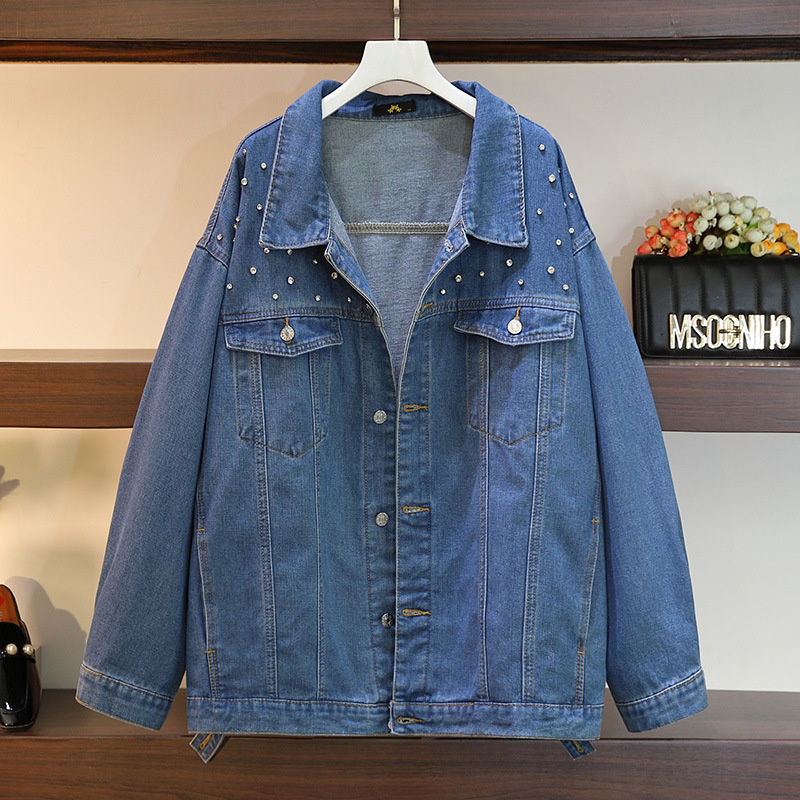 Jaket Denim XXL-6XL wanita, ma - Denim Jacket Vintage ulasan dan harga