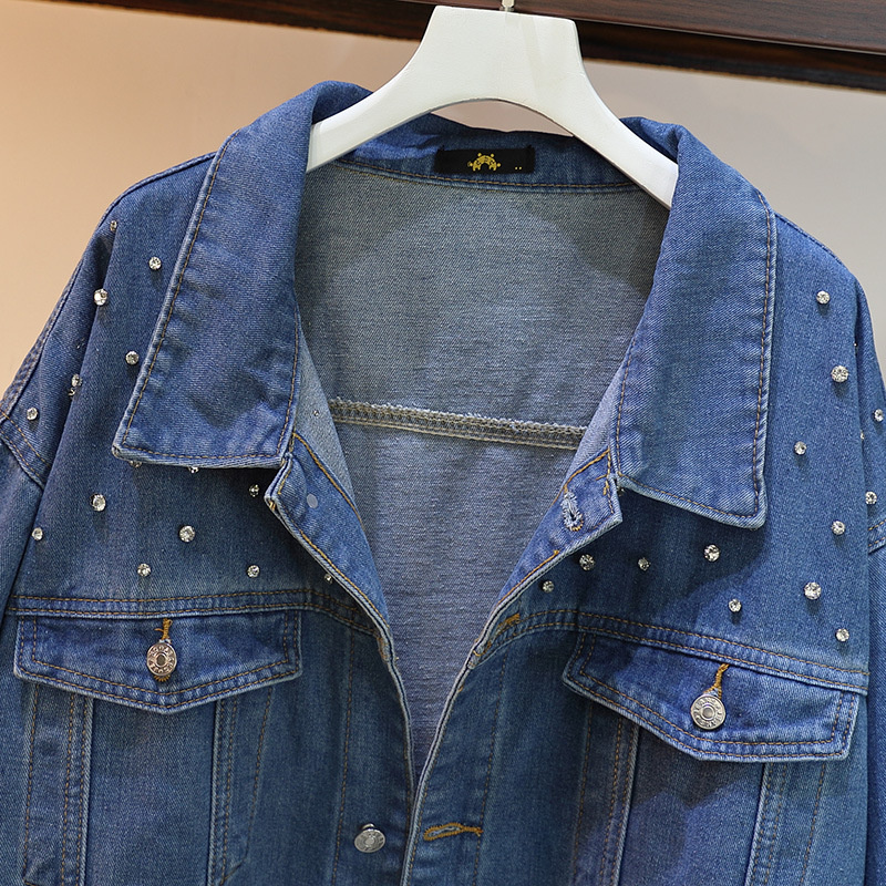 Jaket Denim XXL-6XL wanita, ma - Denim Jacket Vintage ulasan dan harga