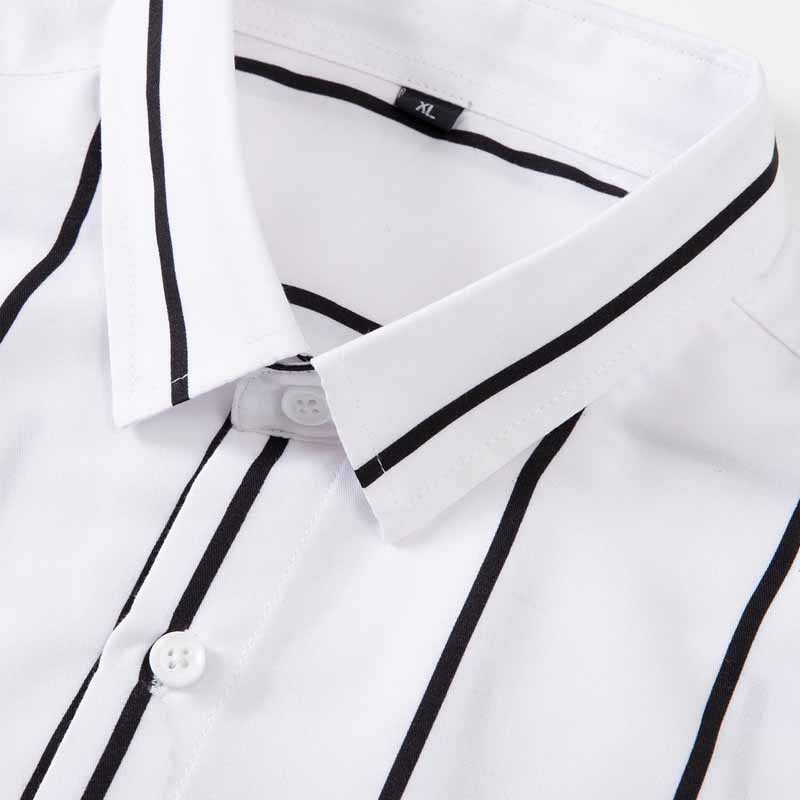 Kemeja Pria Bergaris Lengan Pa - Mens Fashion Dress ulasan dan harga