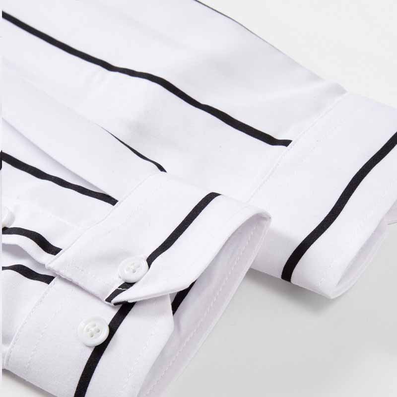 Kemeja Pria Bergaris Lengan Pa - Mens Fashion Dress ulasan dan harga