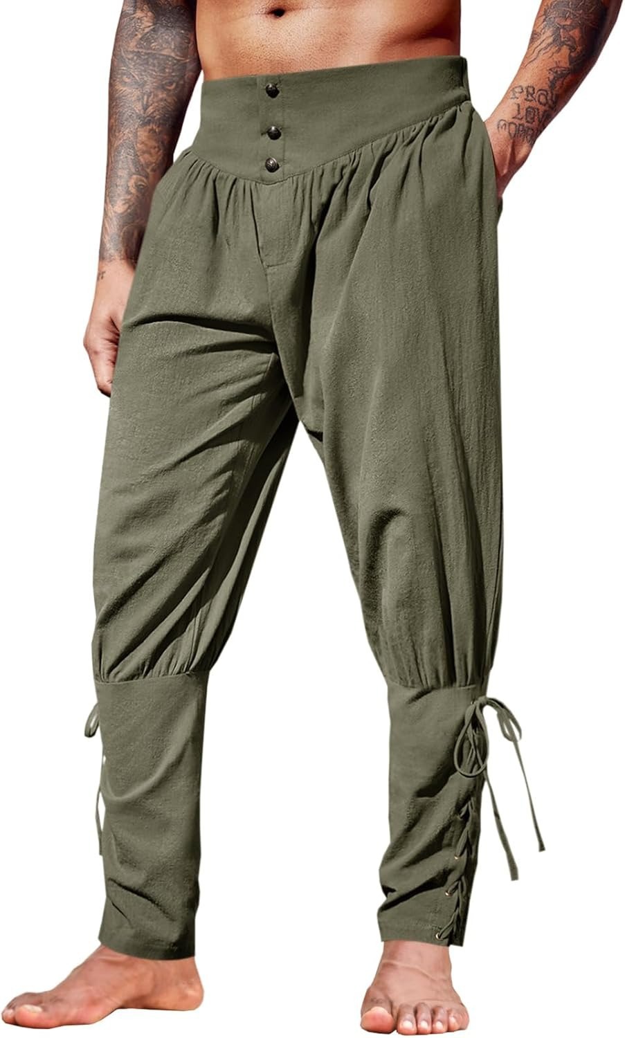 Celana Linen Abad Pertengahan  - Men'S Fashion Linen Pants ulasan dan harga