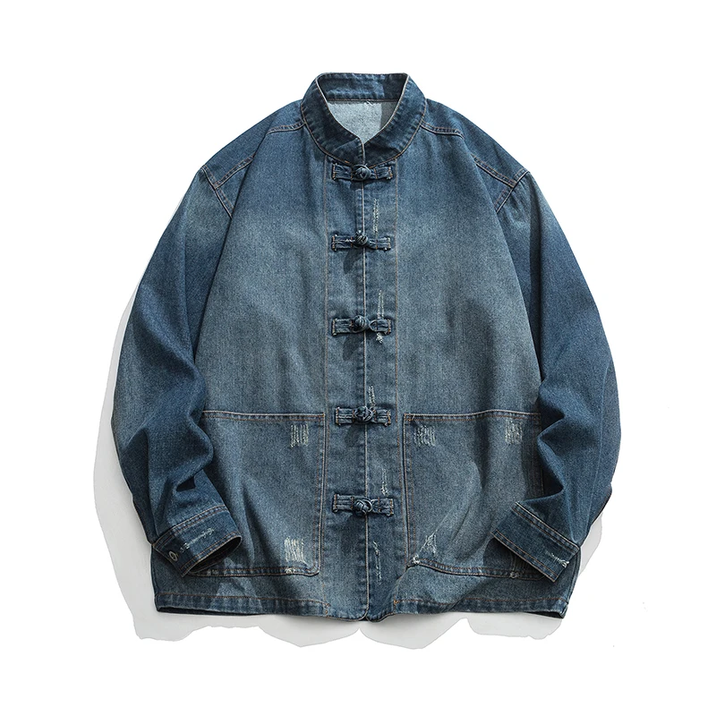 Jaket Denim Gaya Cina Pria Str - Mens Fashion Denim Jacket ulasan dan harga
