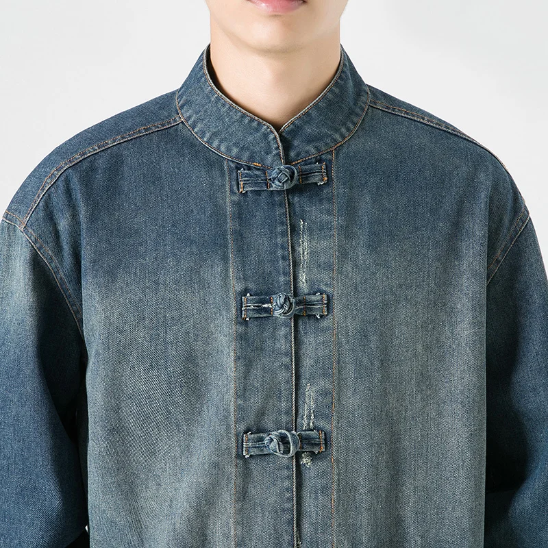 Jaket Denim Gaya Cina Pria Str - Mens Fashion Denim Jacket ulasan dan harga